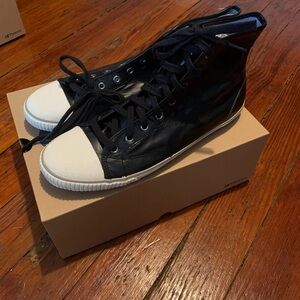 Tretorn Black Leather High-Top Sneakers Men’s 11.5